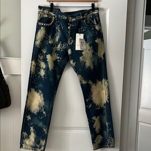 Gucci "Chlorine Wash" Bleach-Effect Straight Jeans size 36 NWT